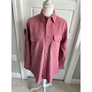 Vintage Men’s Saks Fifth Ave Pink Heavyweight Cotton M Single Needle Tailoring